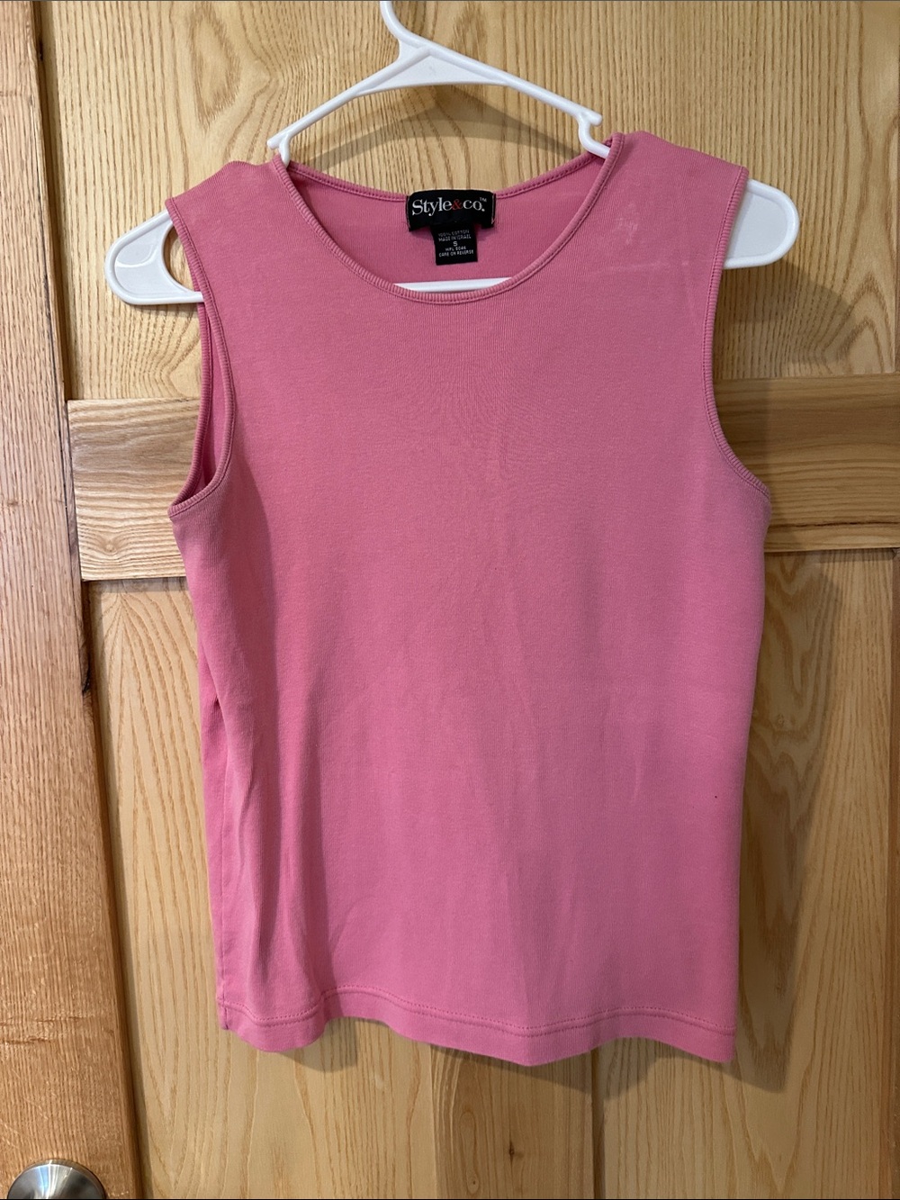 Style & Co. Rose Pink Sleeveless Crew Neck Tank